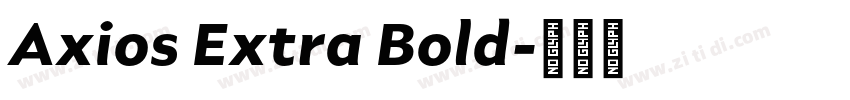Axios Extra Bold字体转换